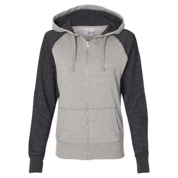 Women’s Glitter French Terry Full-Zip Hooded Sweatshirt Thumbnail