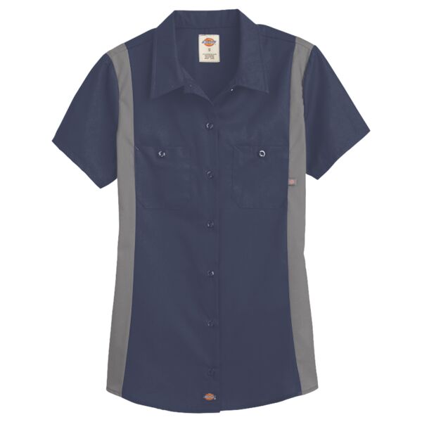 Women's Short Sleeve Industrial Colorblocked Shirt Thumbnail