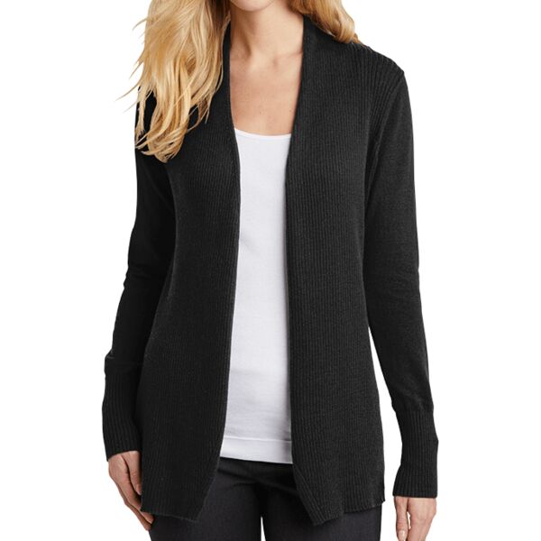 Ladies Open Front Cardigan Sweater Thumbnail