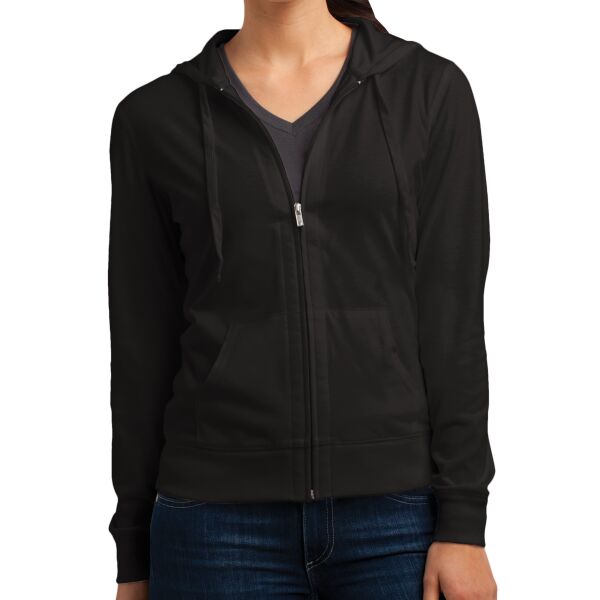 District - Women's Fitted Jersey Full Zip Hoodie Thumbnail