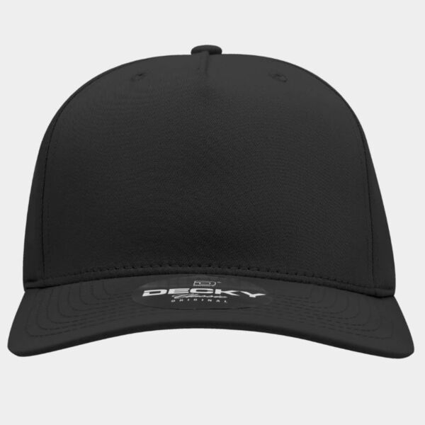 5 Panel Mid Profile Structured Cotton Blend Cap Thumbnail